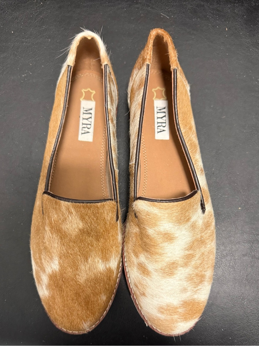 Myra Bag Tan Cowhide Slip-On Loafers for Men